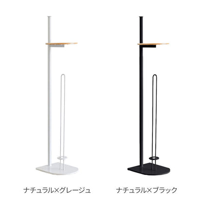 rootis 日本製 トイレットペーパースタンド 縦型 完成品 新潟県南魚沼産木材使用 自立式 トイレラック トイレ収納 隙間収納 すき間収納 ホルダー 天板付き スリム 足立製作所 bokula(代引不可)