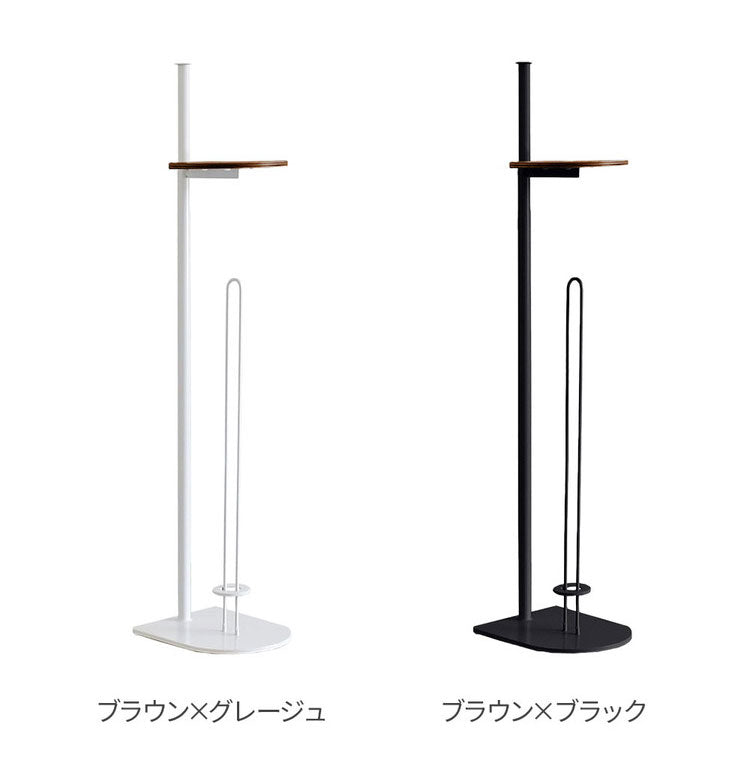 rootis 日本製 トイレットペーパースタンド 縦型 完成品 新潟県南魚沼産木材使用 自立式 トイレラック トイレ収納 隙間収納 すき間収納 ホルダー 天板付き スリム 足立製作所 bokula(代引不可)