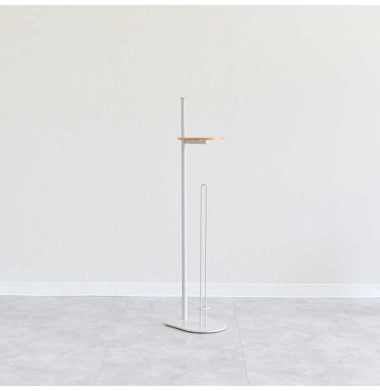 rootis 日本製 トイレットペーパースタンド 縦型 完成品 新潟県南魚沼産木材使用 自立式 トイレラック トイレ収納 隙間収納 すき間収納 ホルダー 天板付き スリム 足立製作所 bokula(代引不可)