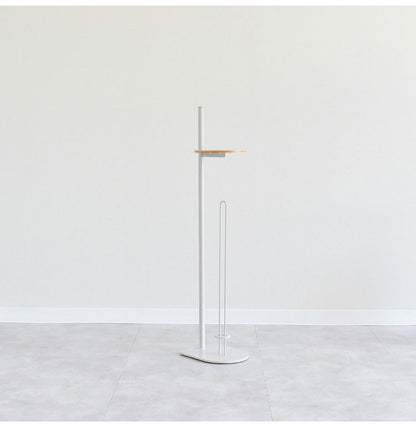 rootis 日本製 トイレットペーパースタンド 縦型 完成品 新潟県南魚沼産木材使用 自立式 トイレラック トイレ収納 隙間収納 すき間収納 ホルダー 天板付き スリム 足立製作所 bokula(代引不可)