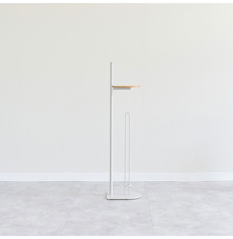 rootis 日本製 トイレットペーパースタンド 縦型 完成品 新潟県南魚沼産木材使用 自立式 トイレラック トイレ収納 隙間収納 すき間収納 ホルダー 天板付き スリム 足立製作所 bokula(代引不可)