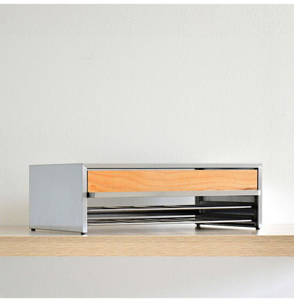 rootis 日本製 食洗機ラック 完成品 耐荷重40kg 幅47cm 引出し付き 新潟県南魚沼産木材使用 ステンレス 食洗機台 食洗器台 食洗器ラック 置き台 収納付き 足立製作所 bokula(代引不可)