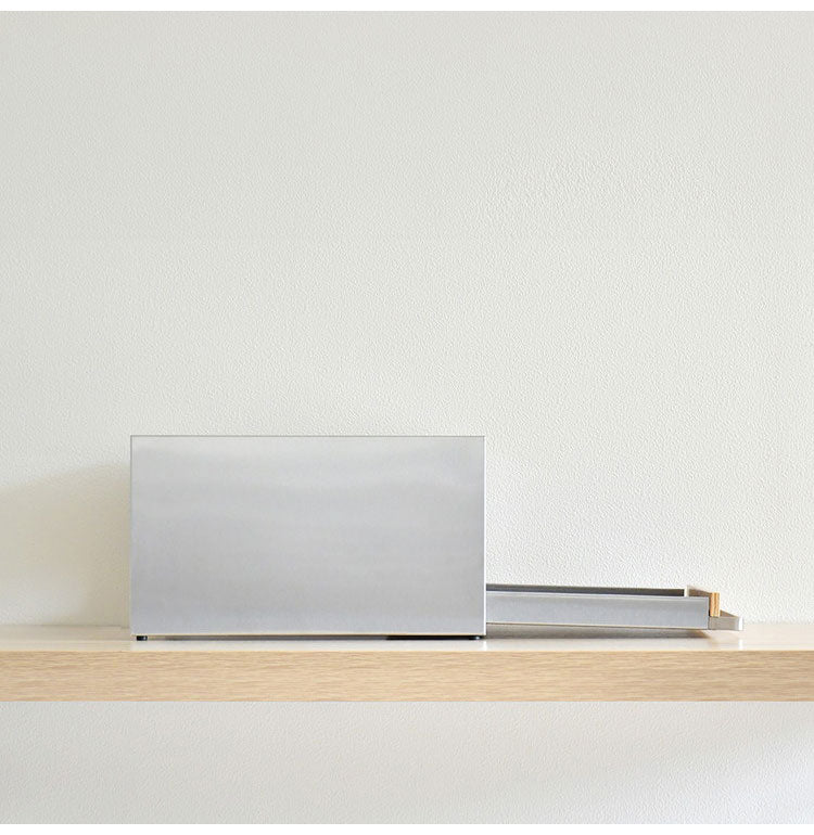 rootis 日本製 トースターラック 完成品 耐荷重20kg 幅36cm 引出し付き 新潟県南魚沼産木材使用 ステンレス ブレッドケース キッチン収納 パンケース 足立製作所 bokula(代引不可)