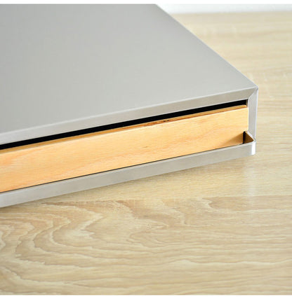 rootis 日本製 オーブンレンジラック 完成品 耐荷重20kg 幅45cm スライドテーブル 新潟県南魚沼産木材使用 スライドトレー 家電下トレー 家電下ラック 作業台 足立製作所 bokula(代引不可)