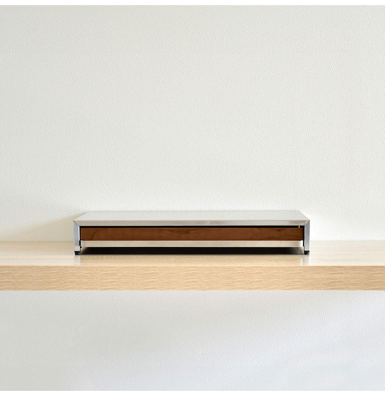 rootis 日本製 オーブンレンジラック 完成品 耐荷重20kg 幅45cm スライドテーブル 新潟県南魚沼産木材使用 スライドトレー 家電下トレー 家電下ラック 作業台 足立製作所 bokula(代引不可)