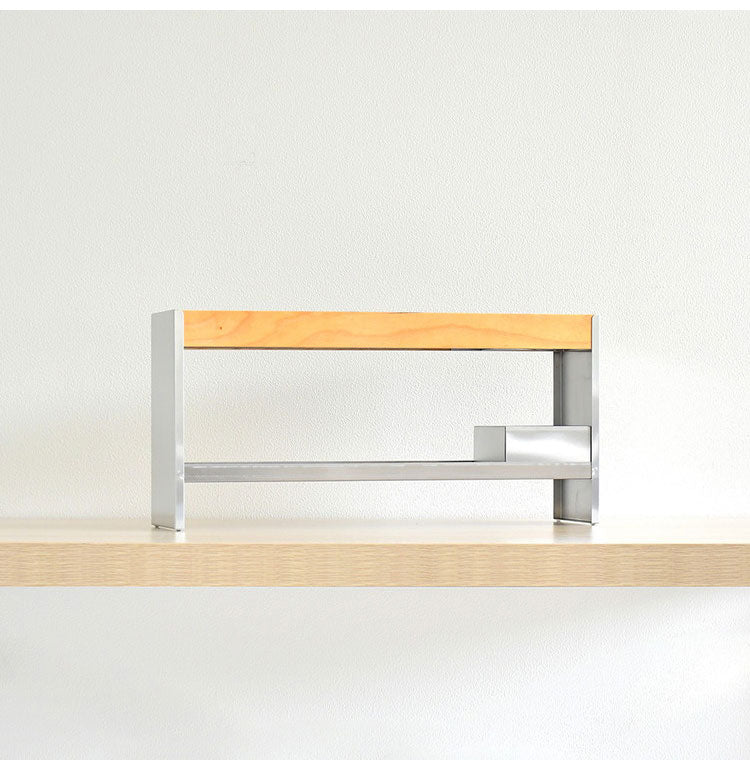 rootis 日本製 スパイス&ツールラック 完成品 幅50cm 新潟県南魚沼産木材使用 ツールスタンド 調味料ラック スパイスラック カウンター上収納 足立製作所 bokula(代引不可)