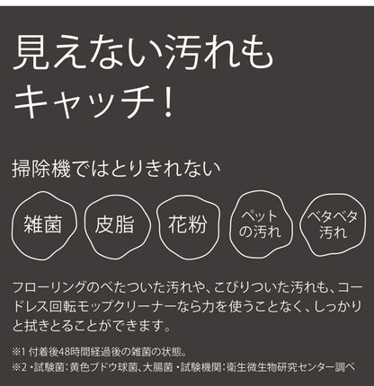CCP シーシーピー 電動モップ 福箱 モップパットセット 回転モップクリーナー ZJ-MA17-WH コードレス