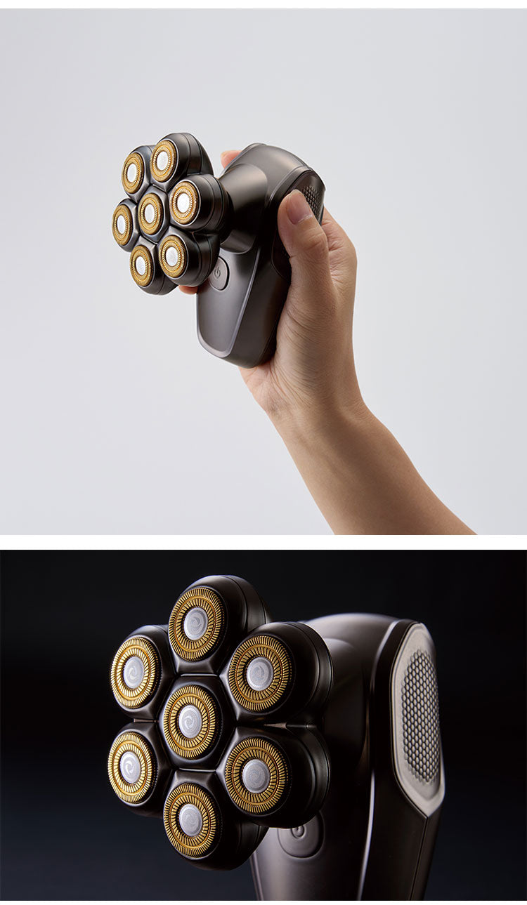 BEAUM 7ヘッドボディシェイバー 全身 電動グルーマー ムダ毛処理 メンズ 男性 チタンコート 充電式 コードレス 防水 IPX7 水洗い 風呂場 剃毛 簡単着脱 清潔 ビューム アピックス APIX ASV-B07