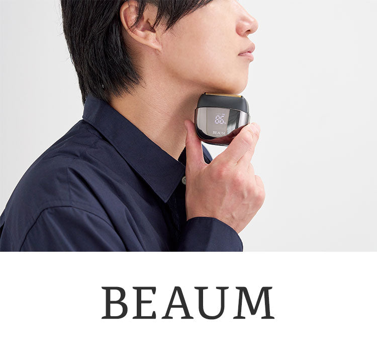 BEAUM 6枚刃シェーバー 電動グルーマー ムダ毛処理 メンズ 男性 チタンコート 充電式 コードレス 防水 IPX7 水洗い 風呂場 持ち運び コンパクト ケース付き 剃毛 ビューム アピックス APIX ASV-B06