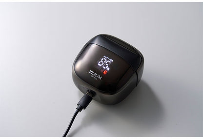 BEAUM 6枚刃シェーバー 電動グルーマー ムダ毛処理 メンズ 男性 チタンコート 充電式 コードレス 防水 IPX7 水洗い 風呂場 持ち運び コンパクト ケース付き 剃毛 ビューム アピックス APIX ASV-B06