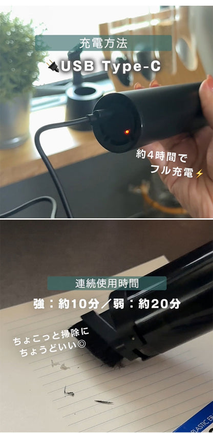 CCP コードレスハンディクリーナー SMOOK スムーク小型掃除機 キッチン 軽量 ハイパワー パワフル 水洗い スリム 簡単ゴミ捨て 専用スタンド ワンタッチ ノズル 隙間 棚 車 パソコン CM-DC26