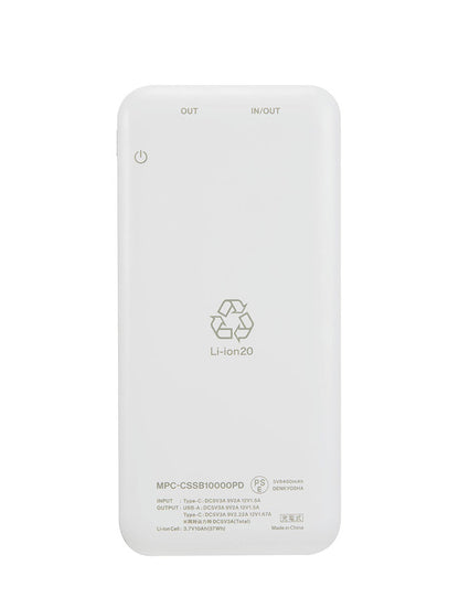 maxell マクセル PD対応半固体モバイルバッテリー 20W 10000mAh 大容量 長寿命 半固体電池 モバイル充電器 USB タイプC PSE適合 安全 発火防止 機内持ち込み可 MPC-CSSB10000PD ブラック ホワイト