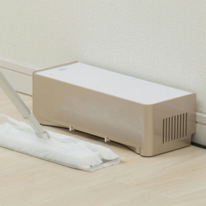 電気ちりとり ZN-DP24-WH 電動ちり取り フロアワイパー用掃除機 吸引 コンパクト 吸い取り 紙パック式 床掃除