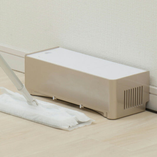 電気ちりとり ZN-DP24-WH 電動ちり取り フロアワイパー用掃除機 吸引 コンパクト 吸い取り 紙パック式 床掃除