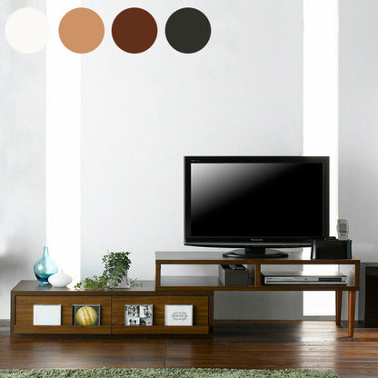 伸縮テレビ台 テレビ台 TV台 ローボード AVボード TVラック リベルテ 伸縮 スライド 完成品 32インチ 37インチ 40インチ 46インチ 北欧 収納 人気 おしゃれ 引出し付き（代引不可）