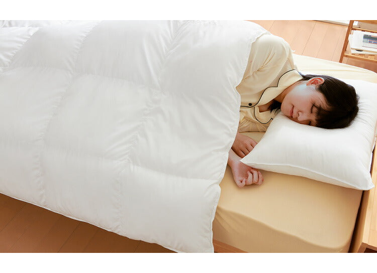 プリマロフト 2層式掛け布団 ダブル 190×210cm 2層式キルト 人工羽毛 洗える 洗濯可 軽量 ループ付 保温 暖かい あったか 快眠 二層 掛布団 羽毛 羽毛布団 アイボリー ブラウン ネイビー PRIMALOFT