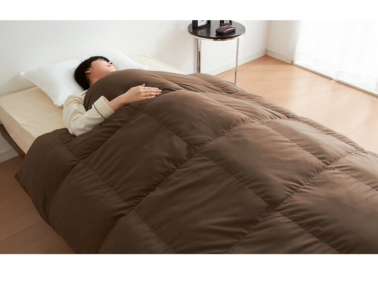プリマロフト 2層式掛け布団 シングル 150×210cm 2層式キルト 人工羽毛 洗える 洗濯可 軽量 ループ付 保温 暖かい あったか 快眠 二層 掛布団 羽毛 羽毛布団 アイボリー ブラウン ネイビー PRIMALOFT