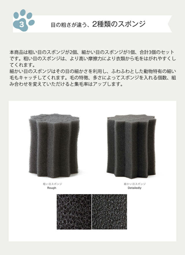 フリーランドリー FREELAUNDRY プロ 3個入 ペット 洗濯 洗濯グッズ スポンジ 毛とり 抜け毛 犬 猫 ネコ