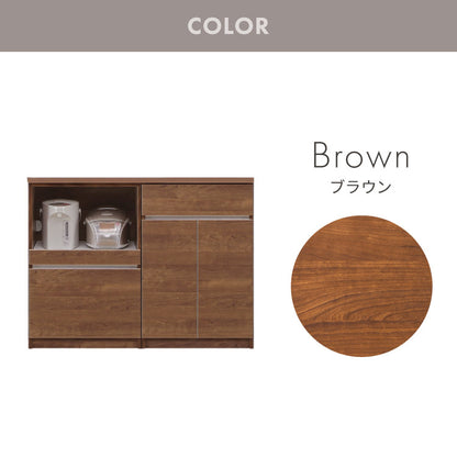 キッチンカウンター 120 幅120 高さ93 開き扉 オープンスライド 完成品 国産 開梱設置無料 日本製 レンジ台 カウンター テーブル 食器棚 キッチンボード 引き出し(代引不可)