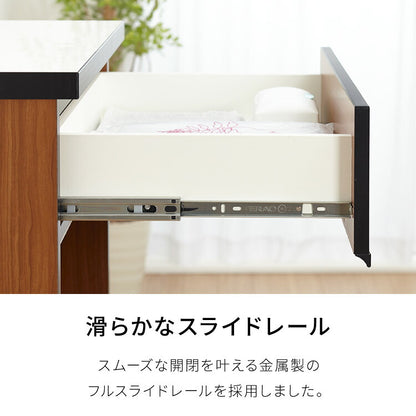 キッチンカウンター 60 完成品 FLON60 ダストボックス収納 モイス加工 ごみ箱 間仕切り 背面化粧 奥行45 高さ93 アルミ取っ手 北欧 フルオープンレール アイランドキッチン ポリエステル化粧板(代引不可)