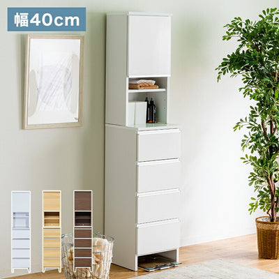 ランドリーチェスト ハイタイプ 幅40cm 高さ180cm 奥行40cm 【国産 大川家具 完成品】 ランドリー収納 ランドリーボックス サニタリーラック サニタリーチェスト