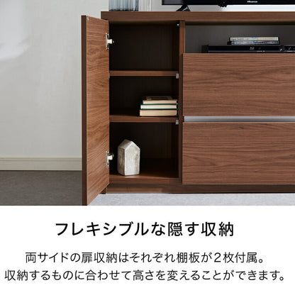 テレビ台 ハイタイプ 高さ70 幅120 日本製 大川家具 完成品 木製 TV台 TVボード テレビボード 北欧 おしゃれ キャビネット(代引不可)