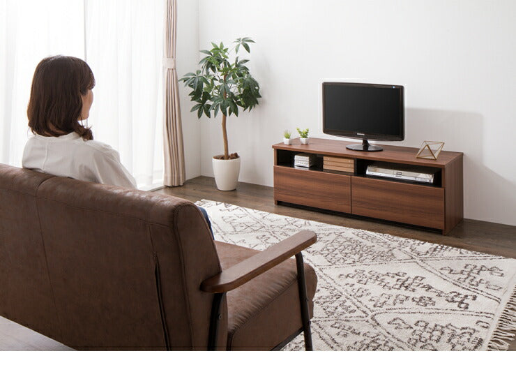 ローボード 幅120cm 木製 42インチ 32インチ 52インチ 白 ホワイト ブラウン おしゃれ テレビ台 テレビボード テレビラック TV台 TVボード 収納 【日本製 大川家具 完成品】 (代引不可)