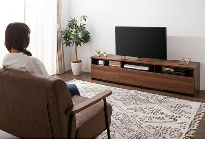 ローボード 幅180cm 木製 42インチ 32インチ 52インチ 白 ホワイト ブラウン おしゃれ テレビ台 テレビボード テレビラック TV台 TVボード 収納 【日本製 大川家具 完成品】(代引不可)