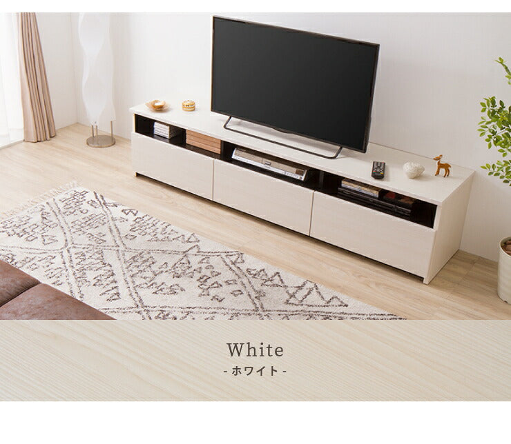 ローボード 幅180cm 木製 42インチ 32インチ 52インチ 白 ホワイト ブラウン おしゃれ テレビ台 テレビボード テレビラック TV台 TVボード 収納 【日本製 大川家具 完成品】(代引不可)