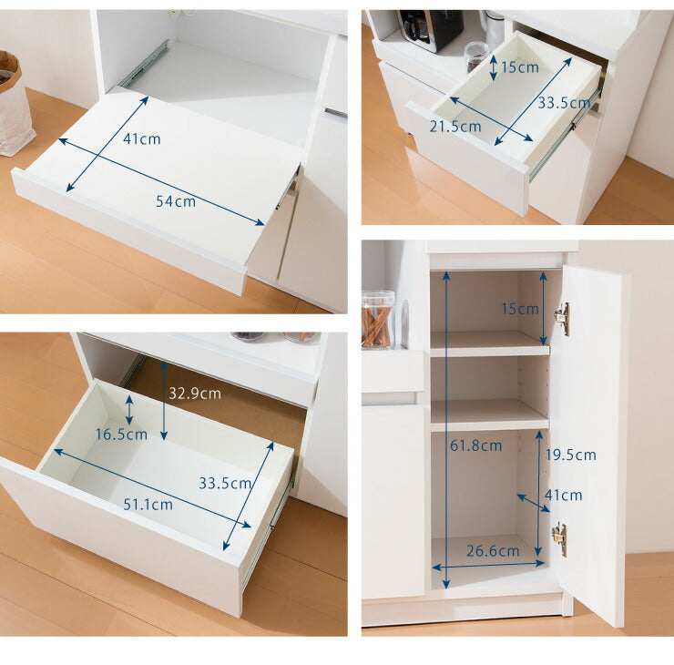 食器棚 レンジ台 幅90cm 【国産 大川家具 開梱設置無料 完成品】 コンセント付き 大容量収納 シンプル キッチン収納 ダイニング キッチンキャビネット キッチンボード カップボード