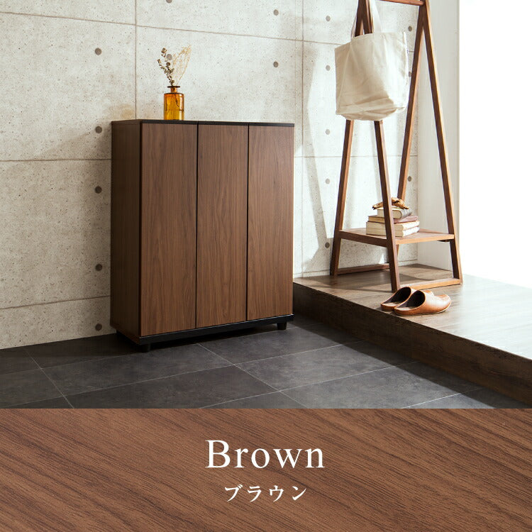 【国産 完成品 大川家具】 シューズボックス 幅75cm 高さ96cm 奥行き35cm SCHALKE75 ロータイプ 消臭/脱臭機能付き シャルケ75(代引不可)