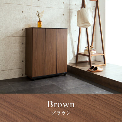 【国産 完成品 大川家具】 シューズボックス 幅75cm 高さ96cm 奥行き35cm SCHALKE75 ロータイプ 消臭/脱臭機能付き シャルケ75(代引不可)