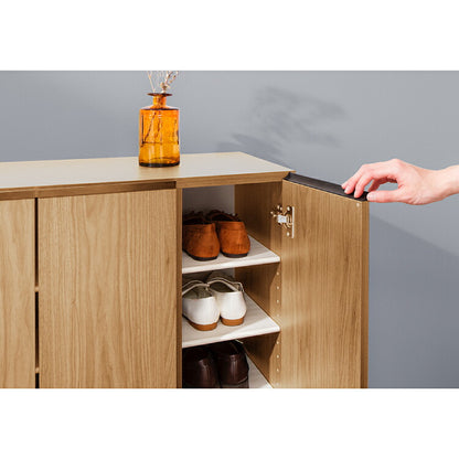 【国産 完成品 大川家具】 シューズボックス 幅75cm 高さ96cm 奥行き35cm SCHALKE75 ロータイプ 消臭/脱臭機能付き シャルケ75(代引不可)