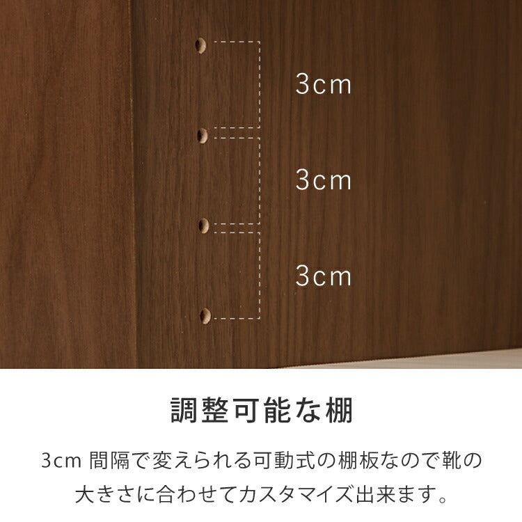 【国産 完成品 大川家具】 シューズボックス 幅75cm 高さ96cm 奥行き35cm SCHALKE75 ロータイプ 消臭/脱臭機能付き シャルケ75(代引不可)