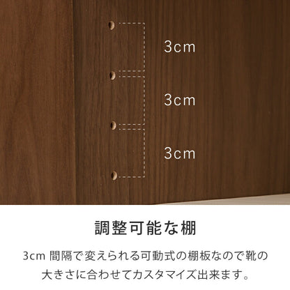 【国産 完成品 大川家具】 シューズボックス 幅75cm 高さ96cm 奥行き35cm SCHALKE75 ロータイプ 消臭/脱臭機能付き シャルケ75(代引不可)