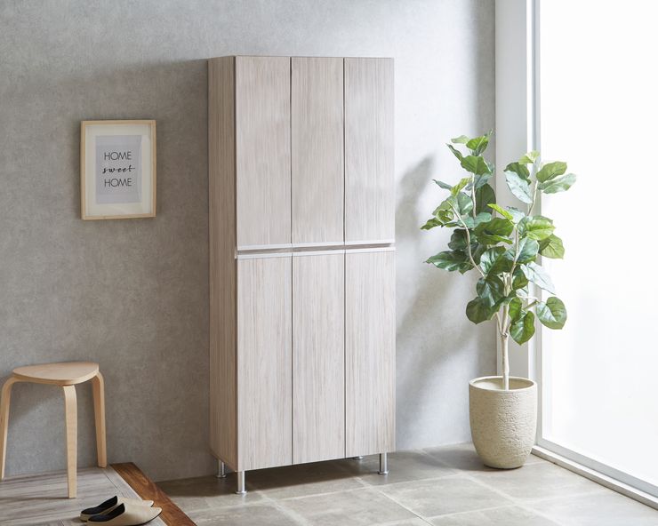 シューズボックス ハイタイプ 幅75cm 【国産 大川家具 完成品】 板戸 シューズラック 靴収納 靴箱 完成品 下駄箱 玄関収納 シューズラック ラック 収納家具 玄関 シューズBOX 日本製(代引不可)