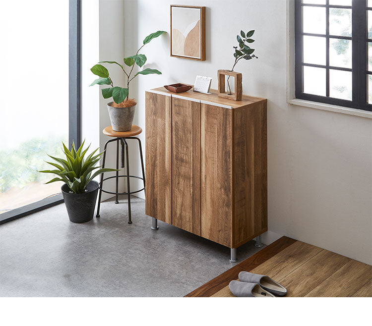 シューズボックス ロータイプ 幅75cm 【国産 大川家具 完成品】 シューズラック 靴収納 靴箱 完成品 下駄箱 玄関収納 シューズラック ラック 収納家具 玄関 シューズBOX 日本製(代引不可)