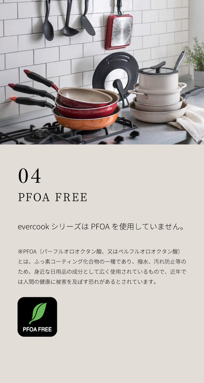 限定デザイン evercook エバークック IH ガス対応 玉子焼き 13×18cm ウォームグレー 500日保証【送料無料】