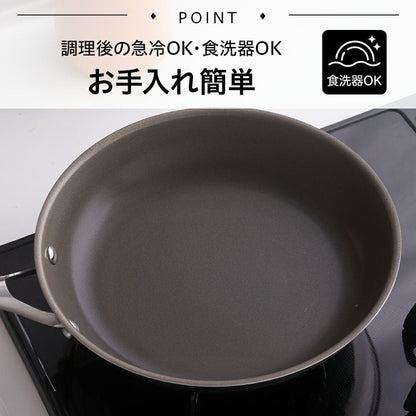 CORELLE コレール フライパン 24cm深型 10年保証 ウォックパン IH対応 ガス火OK フッ素不使用 PFOA PFAS フリー 深型 24cm 深型フライパン DuraNano デュラナノ CSFWP24SV ドウシシャ DOSHISHA