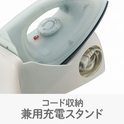ドウシシャ コードレススチームアイロン DCA-2501 強力スチームショット 最短50秒 スチーマー ドライアイロン 霧吹き スプレー機能 無段階温度調節 ハンガーに掛けたまま シワ伸ばし DOSHISHA