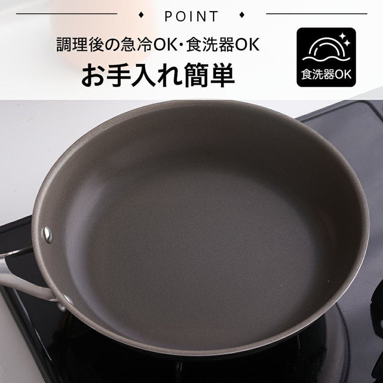CORELLE コレール フライパン 16cm 10年保証 IH対応 ガス火OK フッ素不使用 PFOA PFAS フリー 強火調理 金属ツール オーブン DuraNano デュラナノ CSFP16SV ドウシシャ DOSHISHA