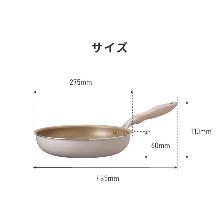 限定デザイン evercook エバークック フライパン 26cm IH対応 ガス火OK 500日保証 軽量モデル 新型 ウォームグレー 取っ手付き pfoaフリー お手入れ簡単 軽い 焦げ付かない【送料無料】