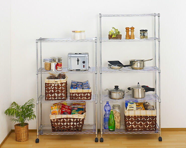 ラック スチールラック ELシリーズ システムワイヤーシェルフ メタルシェルフ ドウシシャ製