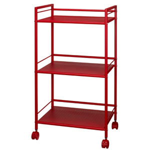 キャスター付き パンチングラック 3段 GC-P76 キッチンラック カラーラック スチールシェルフ ドウシシャ 収納家具