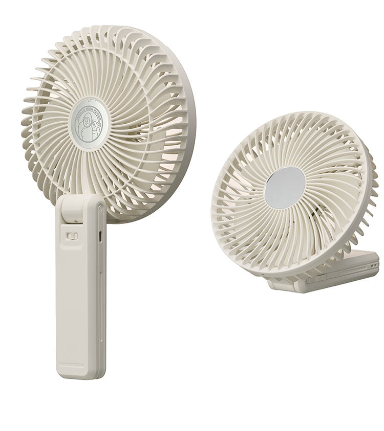 ゴリラの扇風機 デカすぎるハンディファン 扇風機 大風量 強風 静音 ハンディファン USB充電 Type-C 卓上 携帯 2way 折りたたみ ミラー付き 熱中症対策 通勤 通学 GRF-2601B ドウシシャ DOSHISHA
