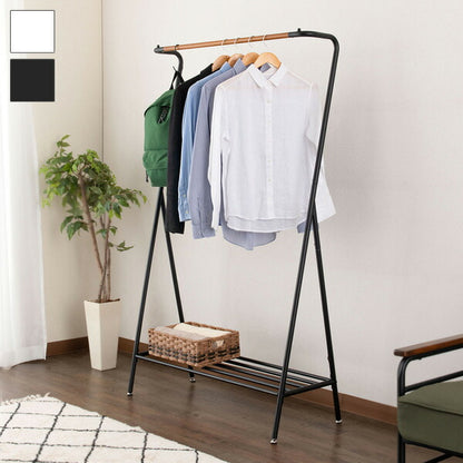 木製ハンガーラック インテリアハンガー コート掛け おしゃれ スリム 衣類収納 北欧 西海岸 男前 アイアン コートハンガー