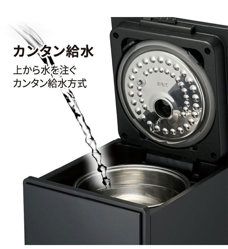 お手入れ簡単! スチーム式加湿器 1.6L 簡単給水 シンプル モノトーン 白 ホワイト 黒 ブラック スチーム式 加湿器 スチーム加湿器 寝室 静音 軽量 小型 コンパクト ドウシシャ DOSISHA