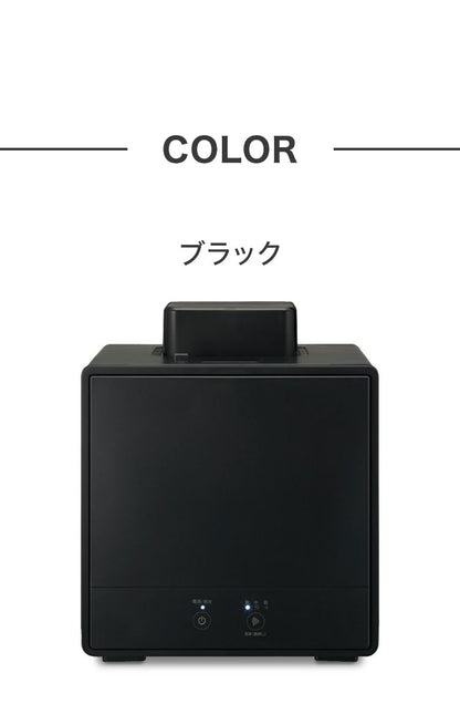 お手入れ簡単! スチーム式加湿器 1.6L 簡単給水 シンプル モノトーン 白 ホワイト 黒 ブラック スチーム式 加湿器 スチーム加湿器 寝室 静音 軽量 小型 コンパクト ドウシシャ DOSISHA