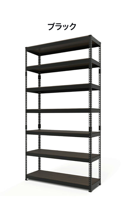 シェルフ7段 幅121cm ドリームウェア メタル&ウッドラック MK-2227NWH MK-2227NBK 1台総耐荷重約210kg リバーシブル棚板 ボルトレス 転倒防止金具付 組立用ハンマー付 お客様組立(代引不可)
