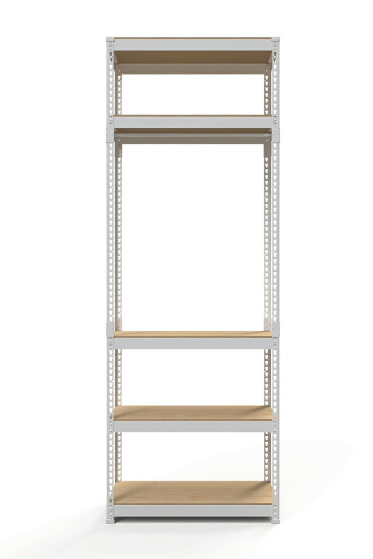 高さ45cm 追加2段セット 幅81cm ドリームウェア メタル&ウッドラック H45cm 追加2段セット 幅81cm 1セット MK-482NWH MK-482NBK 単品(代引不可)
